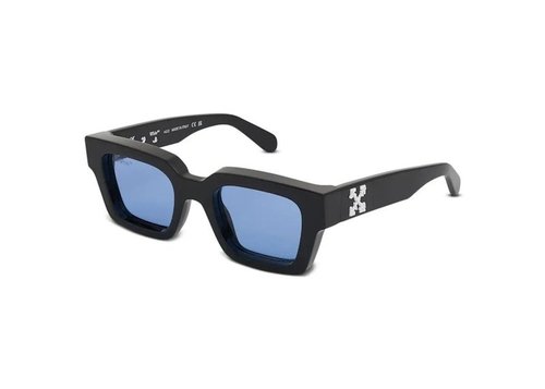 OFF-WHITE OFFWHITE Virgil Rectangle Sunglasses - Black/Blue (Oeri008C99Pla0021045/Fr)