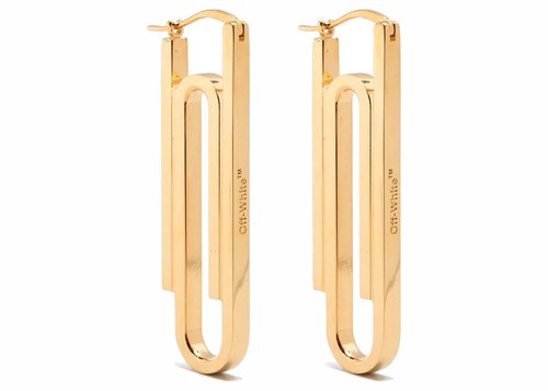 OFF-WHITE OFFWHITE Paperclip Drop Earrings - Gold