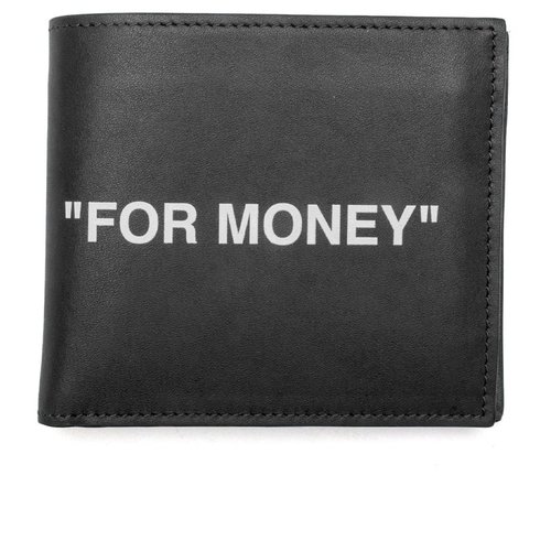 OFF-WHITE Quote Bifold Wallet - Black/White - OMNC020F20LEA0011001