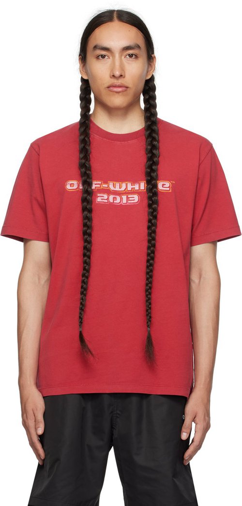 off white red tee