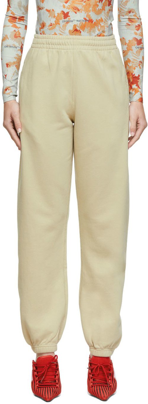 OFF-WHITE Rubber Arroslim Sweatpant - Abbey Stone - OMCH029F21FLE0011717