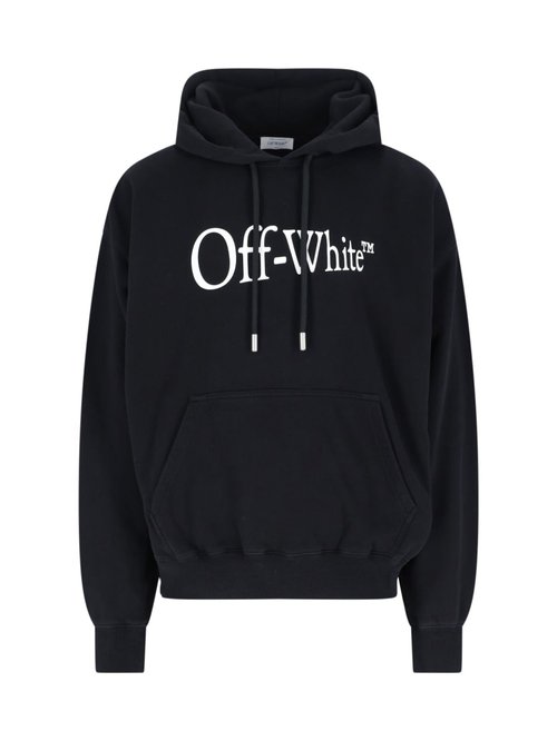 OFF-WHITERun Arrow Skate Hoodie - Black - White - OMBB085F25FLE00J1001