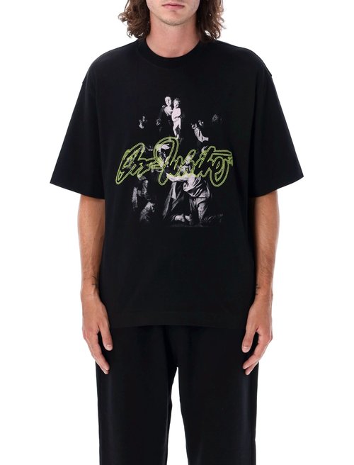 OFF-WHITE Script Mary Skate Tee - Black - Multic - OMAA120F24JER0081084