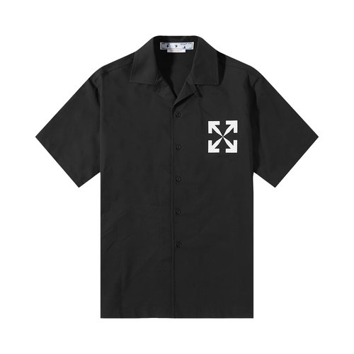 OFF-WHITE Single Arrow Holiday Shirt - Black/White - OMGA196C99FAB0041001