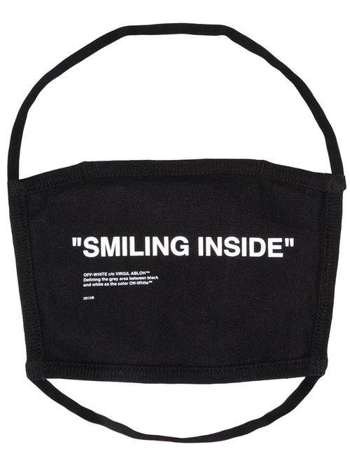 OFF-WHITE Off OFF Smiling Inside Face Maskin - Black/White