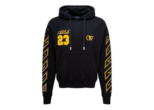 OFF-WHITE OFFWHITE Splash Arrow Skate Hoodie - Black - OMBB085S23FLE0020117