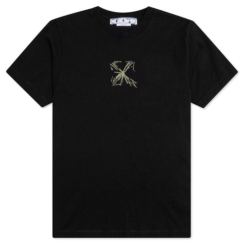 OFF-WHITE Splashy Arrow Slim Short-Sleeve Tee - Black/Beige - OMAA027S23JER0051017