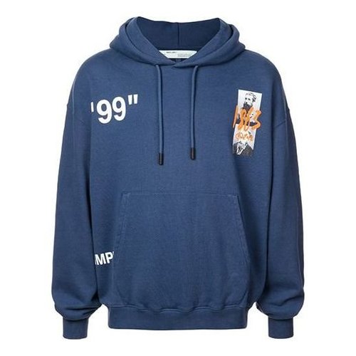 OFF-WHITE Summer Over Popover Hoody 'Blue' OMBB037R19B970093088