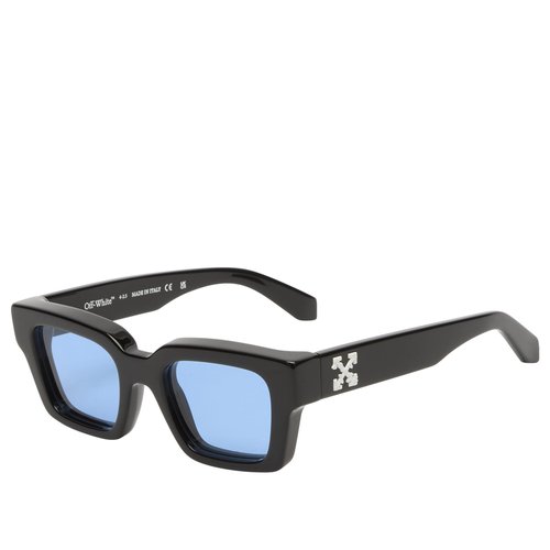 OFF-WHITE Sunglasses Virgil Sunglasses - Black/Blue - OERI008C99PLA0041045