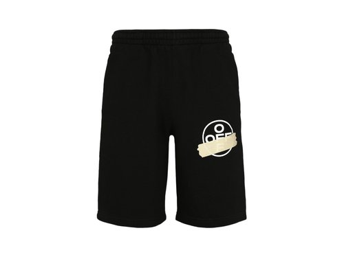 OFF-WHITE OFFWHITE Tape Arrows Sweatshort - Black/Beige - OMCI006R20E300021048
