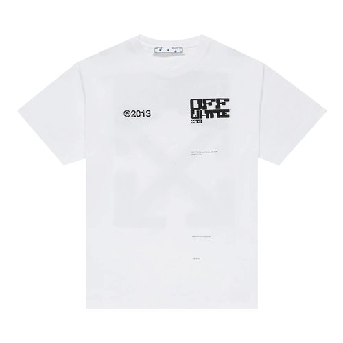 OFF-WHITE Tech Marker Short-Sleeve Over Tee - White - OMAA038S21JER0080110