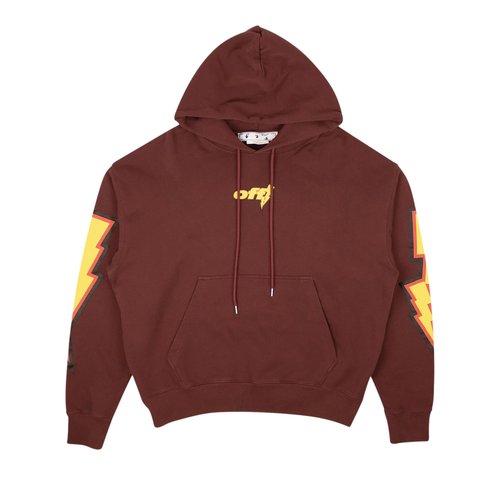 OFF-WHITE Thunder Stable Skate Hoodie 'Yellow