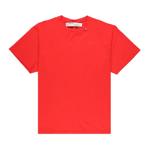 OFF-WHITE Unfinished Oversize T-Shirt 'Red - RED - OMAA038E191850032091