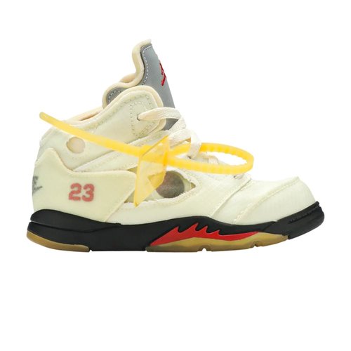 Off-White x Air Jordan 5 Retro SP - Sail/Muslin/Black/Fire Red - CV4828-100
