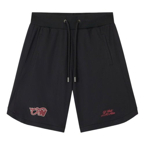 OFF-WHITE x c/o AC Milan Skate Sweatshorts - Black/Red - 44MCI013G25F001125
