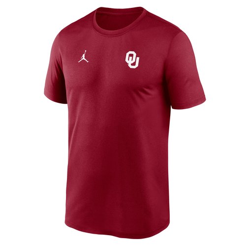 Oklahoma Sideline Legend Small Logo Air Air Jordan Dri-FIT College T-Shirt - Crimson - 0JTI69WOKN-HE3