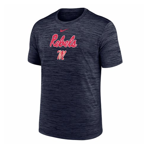 Ole Miss Rebels Nike Velocity Dri-FIT T-Shirt - College Navy - IF5991-419
