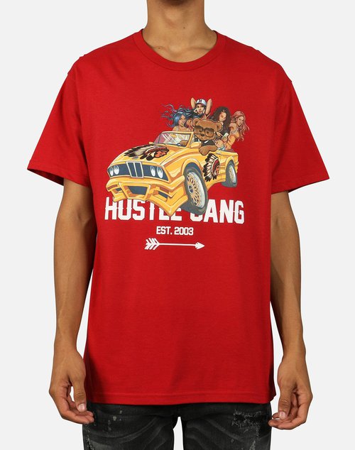 Hustle Gang On CHROME TEE - RED - 291-6208 RED
