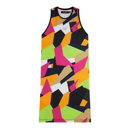 On Court Printed Dress - Tennis Blue - D.188