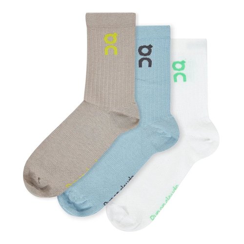 On Logo Sock High 3-Pack - Desert/Wash - 2UF10313890