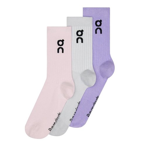 On Logo Sock High 3P - Orchid/Bloom - 2UF10314761