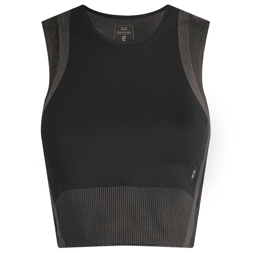 On Studo Knit Crop Top - Black/Eclipse - 1WF10250106