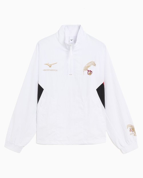 OVER THE PITCH x Mizuno Logo Relaxed Half Zip Sweatshirt - 32TPAJ01-01