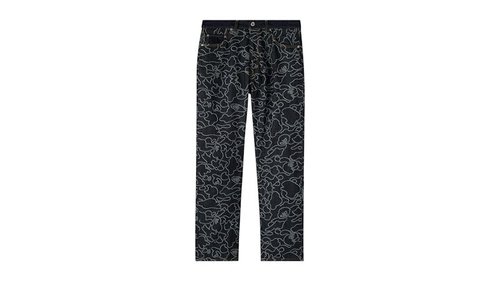 OVO x A Bathing Ape Neon 1st Camo Denim Pant - Indigo