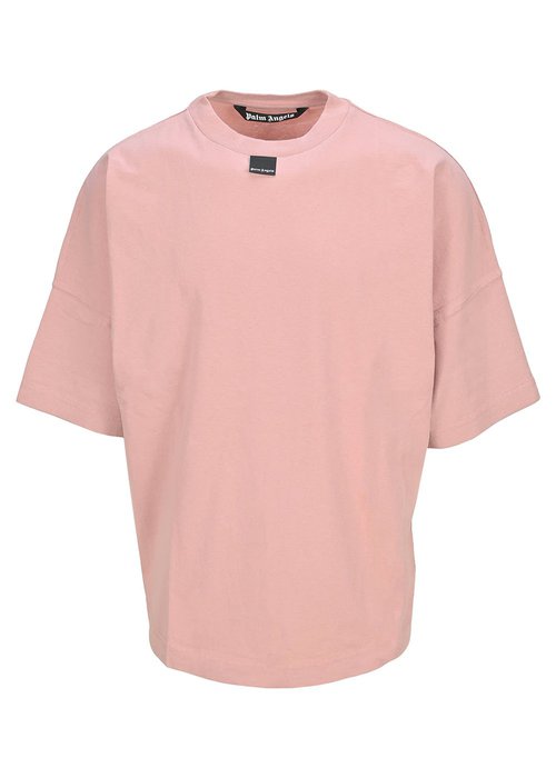 Palm Angels Blurred Logo Over Tee - Mauve White - PMAA002F21JER0013801