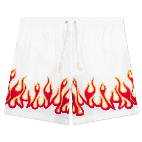 Palm Angels Burning Flames Print Swimshort 