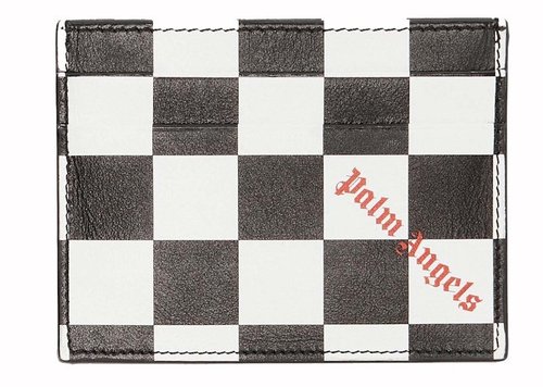 Palm Angels Checker Print Card Holder - Black/White