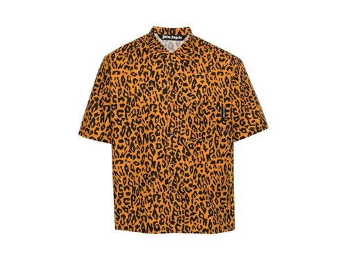 Palm Angels Cheetah Bowling Shirt - Orange - PMGG005S24FAB0022010