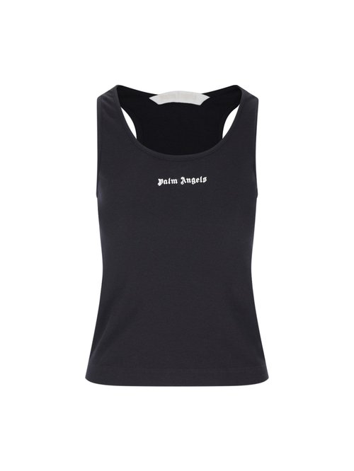 Palm Angels Classic Logo Rib Tank Top - PWAC020F23FAB001_1003