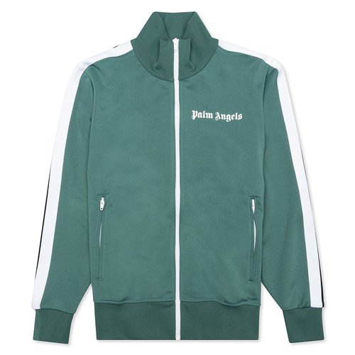 Palm Angels Classic Track Jacket - Pine Green/White - PMBD001E20FAB0015901