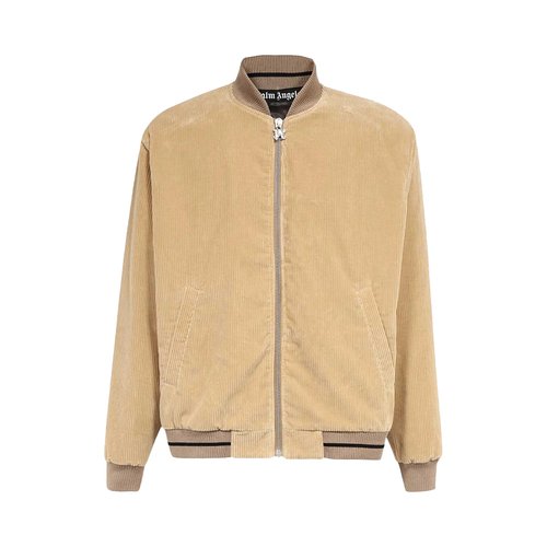 Palm Angels Corduroy Bomber Jacket | Tan | Size S - PMEH019F23FAB0016184
