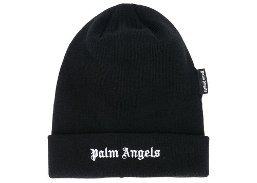 Palm Angels Embroidered Logo Beanie - Black