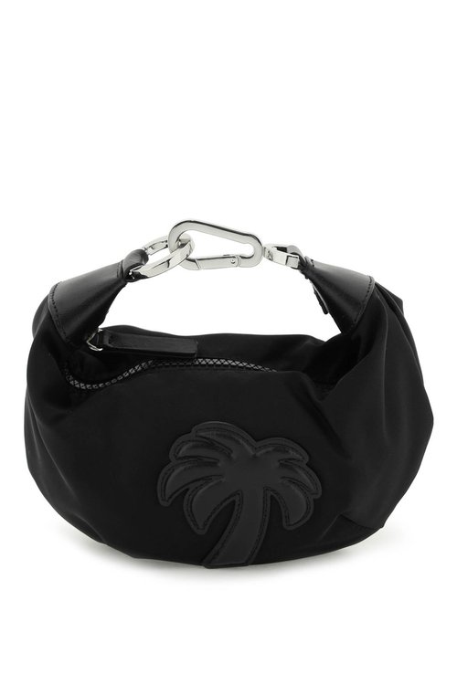 Palm Angels Hobo Palm Mini Handbag - Black - PWNX004S23FAB001_1010