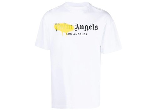 Palm Angels LA Spray Logo T-Shirt - White - PMAA001C99JER0030118