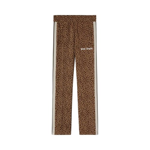 Palm Angels Leopard Jacquard Track Pants - Beige/Off White - PMCJ001S22FAB0106103