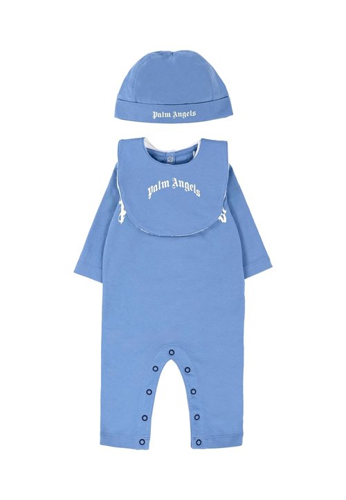 Camden Luxe Light Blue Babygrow with Bonnet