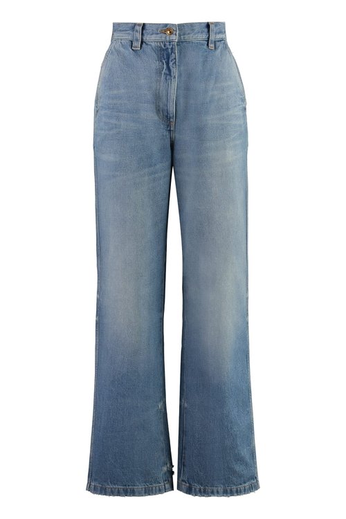 Palm Angels Light Blue Cotton Jeans - PWYB027S24DEN002_4040