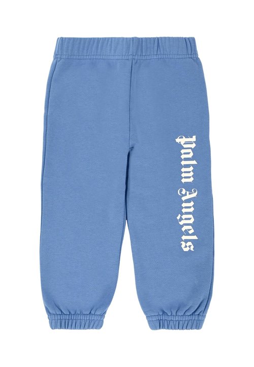 Palm Angels Light Blue Trousers For With Logo - PBXD001F25FLE0014203