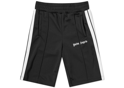 Palm Angels Logo Print Track Shorts - Black