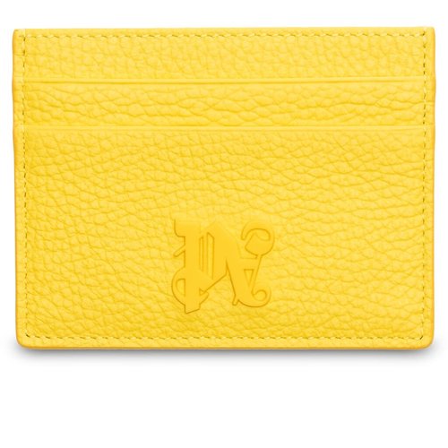 Palm Angels Monogram Cardholder - Yellow - PMND017F24LEA0011818