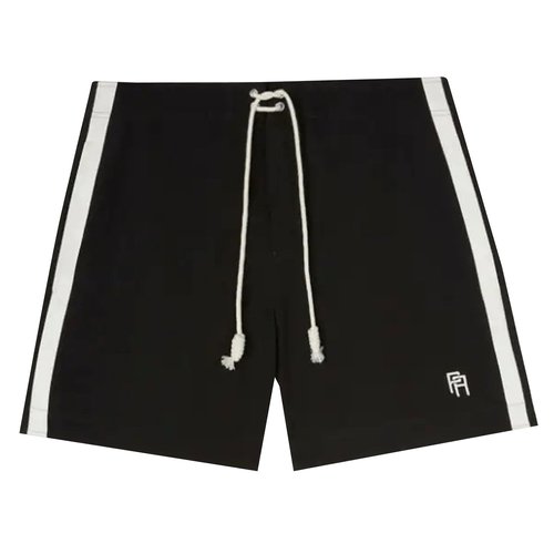 Palm Angels Monogram Swim Short - Black/White - PMFA009S22FAB0011001