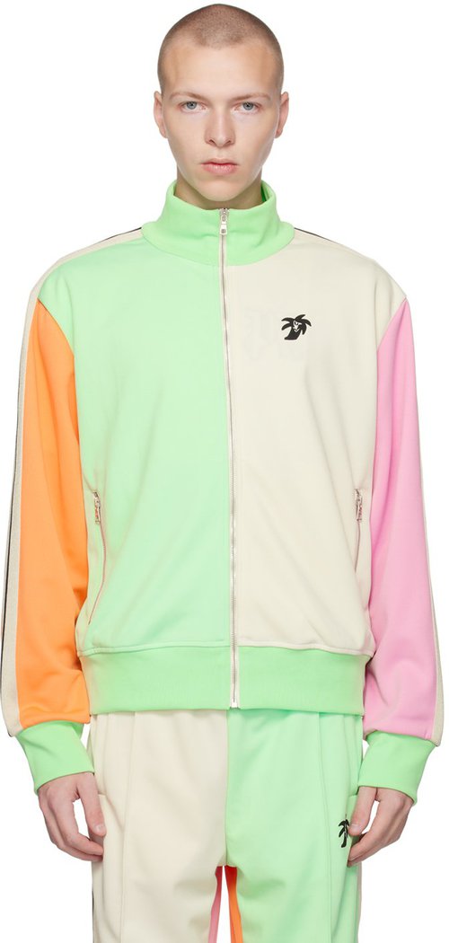 Palm Angels Hunter Colorblock Track Jacket | Size XS - Light Green - PMBD055E23FAB0015010
