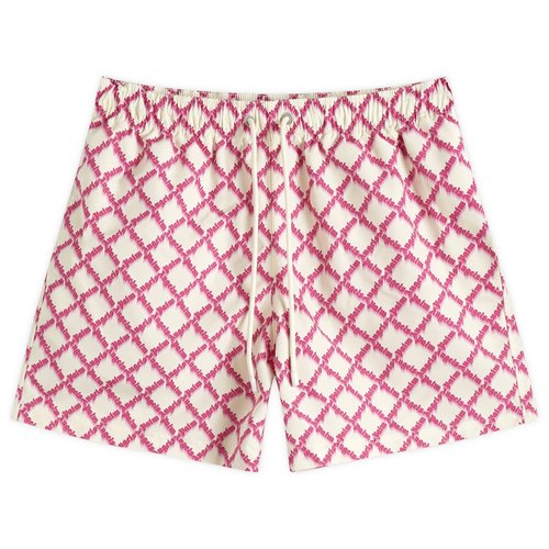 Palm Angels Net Logo Swim Shorts - Fuchsia - PMFD012S25FAB0030B32
