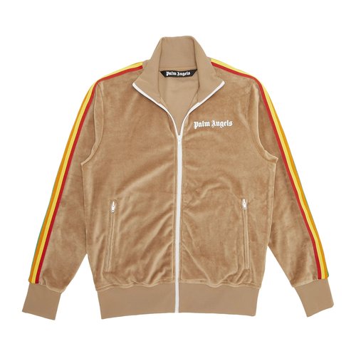 Palm Angels PA Rainbow Chenille Track Saint jacket 'Brown