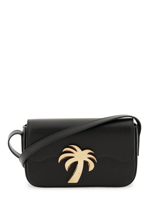 Palm Angels Palm Beach Bridge Bag - Black - PWNQ012S23LEA001_1076