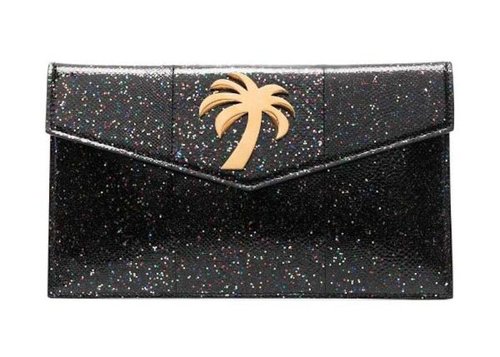 Palm Angels Palm Beach Night Out Clutch - Black/Gold - PWNM002F22LEA0021076